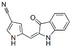 1H-Pyrrole-3-carbonitrile,  5-[(1,3-dihydro-3-oxo-2H-indol-2-ylidene)methyl]- Struktur