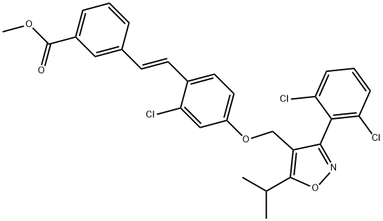 (E)-METHYL 3-(2-CHLORO-4-((3-(2,6-DICHLOROPHENYL)-5-ISOPROPYLISOXAZOL-4-YL)METHOXY)STYRYL)BENZOATE Struktur