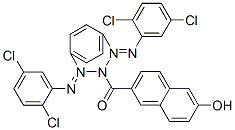 2-Naphthalenecarboxamide, N,N'-1,4-phenylenebis[(2, 5-dichlorophenyl)azo]-6-hydroxy- Struktur