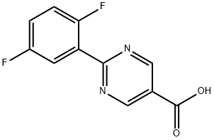 2-(2,5-Difluorophenyl)pyrimidine-5-carboxylic acid Struktur