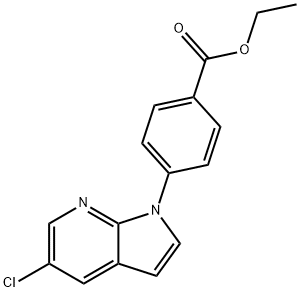 Benzoic acid, 4-(5-chloro-1H-pyrrolo[2,3-b]pyridin-1-yl)-, ethyl ester Struktur