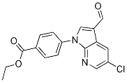 Benzoic acid, 4-(5-chloro-3-forMyl-1H-pyrrolo[2,3-b]pyridin-1-yl)-, ethyl ester Struktur