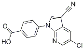 Benzoic acid, 4-(5-chloro-3-cyano-1H-pyrrolo[2,3-b]pyridin-1-yl)- Struktur