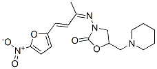 3-[[(E)-4-(5-nitro-2-furyl)but-3-en-2-ylidene]amino]-5-(1-piperidylmet hyl)oxazolidin-2-one Struktur