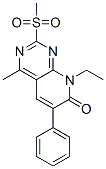 Pyrido[2,3-d]pyrimidin-7(8H)-one,  8-ethyl-4-methyl-2-(methylsulfonyl)-6-phenyl- Struktur