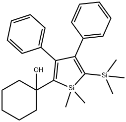 1-(1,1-DIMETHYL-3,4-DIPHENYL-5-TRIMETHYLSILANYL-1H-SILOL-2-YL)-CYCLOHEXANOL Struktur