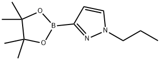 1H-Pyrazole, 1-propyl-3-(4,4,5,5-tetraMethyl-1,3,2-dioxaborolan-2-yl)- Struktur