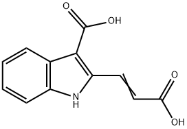 1H-Indole-3-carboxylic  acid,  2-(2-carboxyethenyl)- Struktur