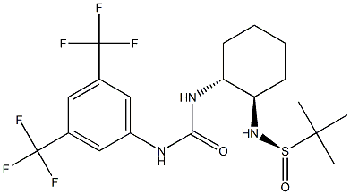 2-PropanesulfinaMide, N-[(1R,2R)-2-[[[[3,5-bis(trifluoroMethyl)phenyl]aMino]carbonyl]aMino]cyclohexyl]-2-Methyl-, [S(R)]- Struktur