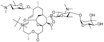 4,17-Dioxabicyclo[12.3.2]nonadecane-18-O-tert-butyldiMethylsilyl SpiraMycin I 2A-Acetate Struktur