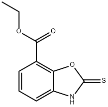 2-Mercaptobenzooxazole-7-carboxylic acid ethyl ester Struktur