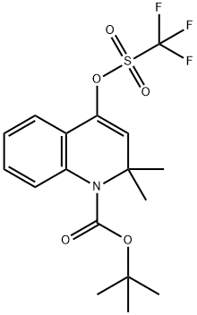 tert-butyl 2,2-dimethyl-4-{[(trifluoromethyl)sulfonyl]oxy}quinoline-1(2H)-carboxylate Struktur