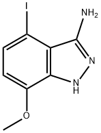 4-Iodo-7-methoxy-1H-indazol-3-ylamine Struktur