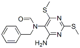 N-[4-amino-2,6-bis(methylsulfanyl)pyrimidin-5-yl]-N-benzyl-formamide Struktur