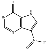 3,5-DIHYDRO-7-NITRO-4H-PYRROLO[3,2-D]PYRIMIDIN-4-ONE Struktur