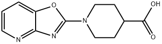 1-[1,3]oxazolo[4,5-b]pyridin-2-ylpiperidine-4-carboxylic acid(SALTDATA: FREE) Struktur