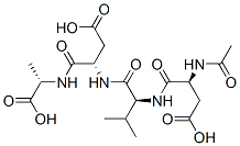 (3S)-3-[[(2S)-2-[[(2S)-2-acetamido-3-carboxy-propanoyl]amino]-3-methyl -butanoyl]amino]-3-[[(1S)-1-carboxyethyl]carbamoyl]propanoic acid Struktur