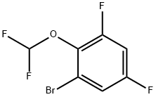 1-bromo-2-(difluoromethoxy)-3,5-difluorobenzene Struktur