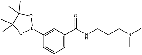 N-(3-Dimethylamino-propyl)-3-(4,4,5,5-tetramethyl-[1,3,2]dioxaborolan-2-yl)-benzamide Struktur