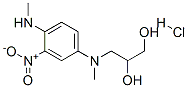 3-(N-methyl-N-(4-methylamino-3-nitrophenyl)amino)propane-1,2-diol hydrochloride Struktur