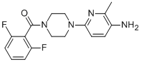 [4-(5-AMINO-6-METHYLPYRIDIN-2-YL)PIPERAZIN-1-YL](2,6-DIFLUOROPHENYL)METHANONE Struktur