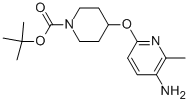 4-[(5-AMINO-6-METHYLPYRIDIN-2-YL)OXY]PIPERIDINE-1-CARBOXYLIC ACID TERT-BUTYL ESTER Struktur