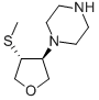 TRANS-TETRAHYDRO-4-(METHYLTHIO)-3-PIPERIZINYL-FURAN Struktur