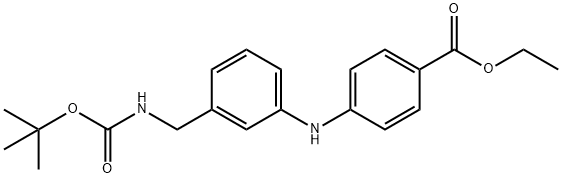 N-(3-BOC-AMINOMETHYLPHENYL)-N-4-(CARBETHOXYPHENYL)AMINE
 Struktur