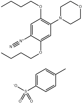 Benzenediazonium, 2,5-dibutoxy-4-(4-morpholinyl)-, salt with 4-methylbenzenesulfonic acid (1:1) Struktur