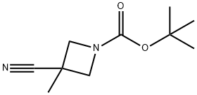 3-Cyano-3-methyl-azetidine-1-carboxylic acid tert-butyl ester Struktur