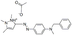 5-[[4-(benzylmethylamino)phenyl]azo]-1,2,3-trimethyl-1H-pyrazolium acetate Struktur