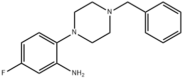 2-(4-Benzyl-1-piperazinyl)-5-fluorophenylamine Struktur