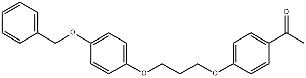 1-(4-(3-(4-(Benzyloxy)phenoxy)propoxy)phenyl)ethanone Struktur