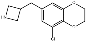 3-[(8-chloro-2,3-dihydro-1,4-benzodioxin-6-yl)methyl]azetidine Struktur