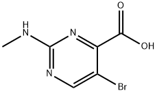 5-BroMo-2-(MethylaMino)pyriMidine-4-carboxylic acid Struktur