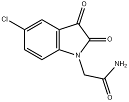 2-(5-chloro-2,3-dioxo-2,3-dihydro-1H-indol-1-yl)acetamide Struktur