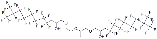 1,1'-[oxybis(propyleneoxy)]bis[4,4,5,5,6,6,7,7,8,8,9,9,10,11,11,11-hexadecafluoro-10-(trifluoromethyl)undecan-2-ol] Struktur