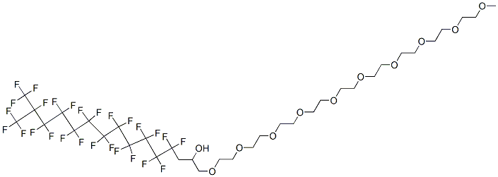 33,33,34,34,35,35,36,36,37,37,38,38,39,39,40,40,41,41,42,42,43,44,44,44-tetracosafluoro-43-(trifluoromethyl)-2,5,8,11,14,17,20,23,26,29-decaoxatetratetracontan-31-ol Struktur