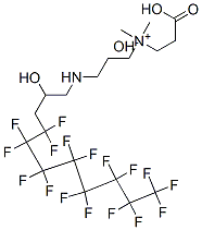 (2-carboxyethyl)-3-[(4,4,5,5,6,6,7,7,8,8,9,9,10,10,11,11,11-heptadecafluoro-2-hydroxyundecyl)amino]propyldimethylammonium hydroxide Struktur