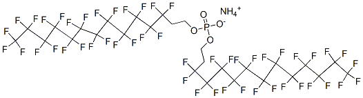 ammonium bis(3,3,4,4,5,5,6,6,7,7,8,8,9,9,10,10,11,11,12,12,13,13,14,14,14-pentacosafluorotetradecyl) phosphate Struktur