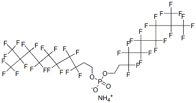 ammonium bis[3,3,4,4,5,5,6,6,7,7,8,8,9,10,10,10-hexadecafluoro9-(trifluoromethyl)decyl] phosphate Struktur