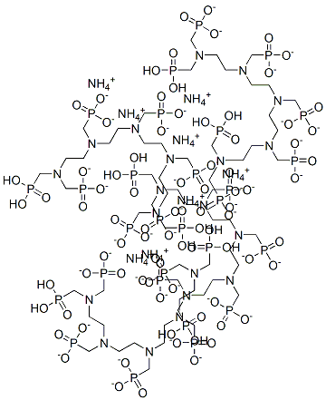 octaammonium tetrahydrogen [2,5,8,11,14-pentakis(phosphonatomethyl)-2,5,8,11,14-pentaazapentadecane-1,15-diyl]bisphosphonate Struktur