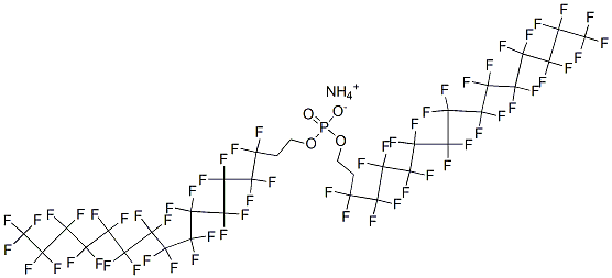 ammonium bis[3,3,4,4,5,5,6,6,7,7,8,8,9,9,10,10,11,11,12,12,13,13,14,14,15,15,16,16,16-nonacosafluorohexadecyl] phosphate Struktur