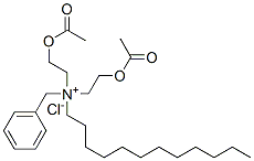 bis[2-(acetoxy)ethyl]benzyldodecylammonium chloride Struktur