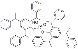 bis[2,4,6-tris(1-phenylethyl)phenyl] hydrogen phosphate Struktur