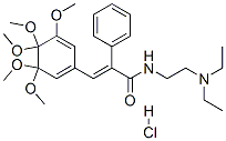 N-[2-(diethylamino)ethyl]-3,4-dimethoxy-alpha-[(3,4,5-trimethoxyphenyl)methylene]phenylacetamide monohydrochloride Struktur