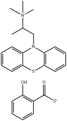 tri(methyl)[alpha-methyl-10H-phenothiazin-10-ylethyl]ammonium salicylate Struktur