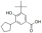 3-cyclopentyl-5-tert-butyl-4-hydroxybenzoic acid Struktur