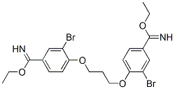 diethyl 4,4'-[trimethylenebis(oxy)]bis[3-bromobenzimidate] Struktur