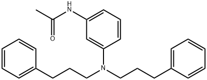 N-[3-[bis(3-phenylpropyl)amino]phenyl]acetamide Struktur